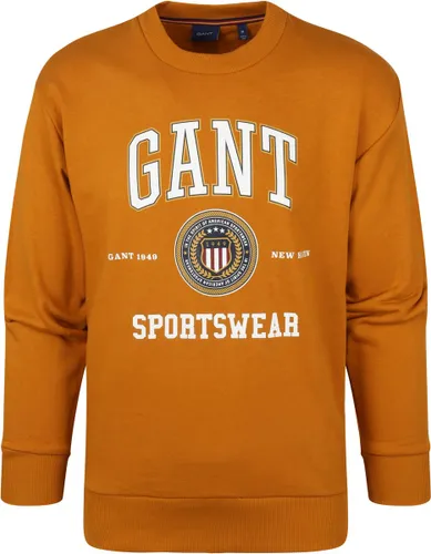 Gant - Sweater O-Hals Okergeel - Heren