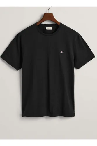 GANT T-Shirt zwart, Effen