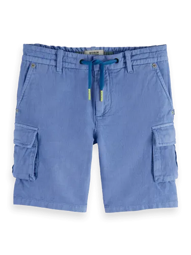 Garment-dyed Cotton Linen cargo shorts - Maat 8 - Multicolor - Jongen - Korte broek - Scotch & Soda