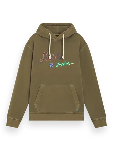 Garment-dyed logo hoodie - Maat XXL - Multicolor - Man - Trui - Scotch & Soda