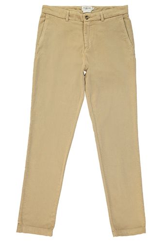 Garment Dyed Regular Fit Chino With Fine Corduroy Navy