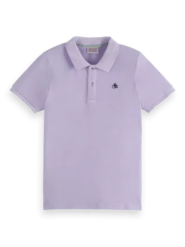 Garment-dyed short-sleeved pique polo - Maat 8 - Multicolor - Jongen - Polo - Scotch & Soda