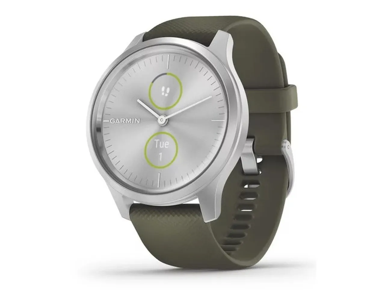Garmin VivoMove 3 Style - Zilver/Groen | Smartwatches | Telefonie&Tablet - Wearables | 0753759234379