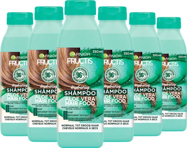 Garnier Fructis Hair Food Aloë Vera Hydraterende Shampoo Voordeelverpakking - Normaal Tot Droog Haar - 6 x 350ml