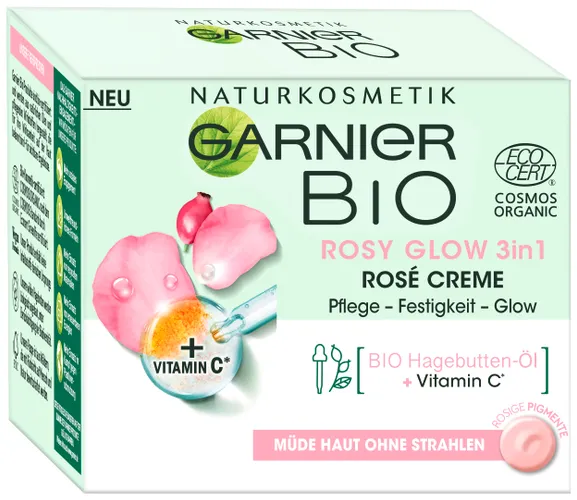 Garnier Garnier Bio Rosy Glow 3-in-1 gezichtscrème voor
