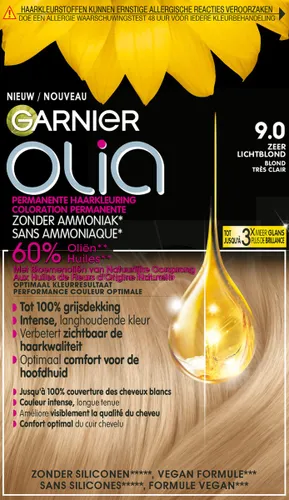 Garnier Olia Zeer Lichtblond 9 - Permanente Haarkleuring Zonder Ammoniak