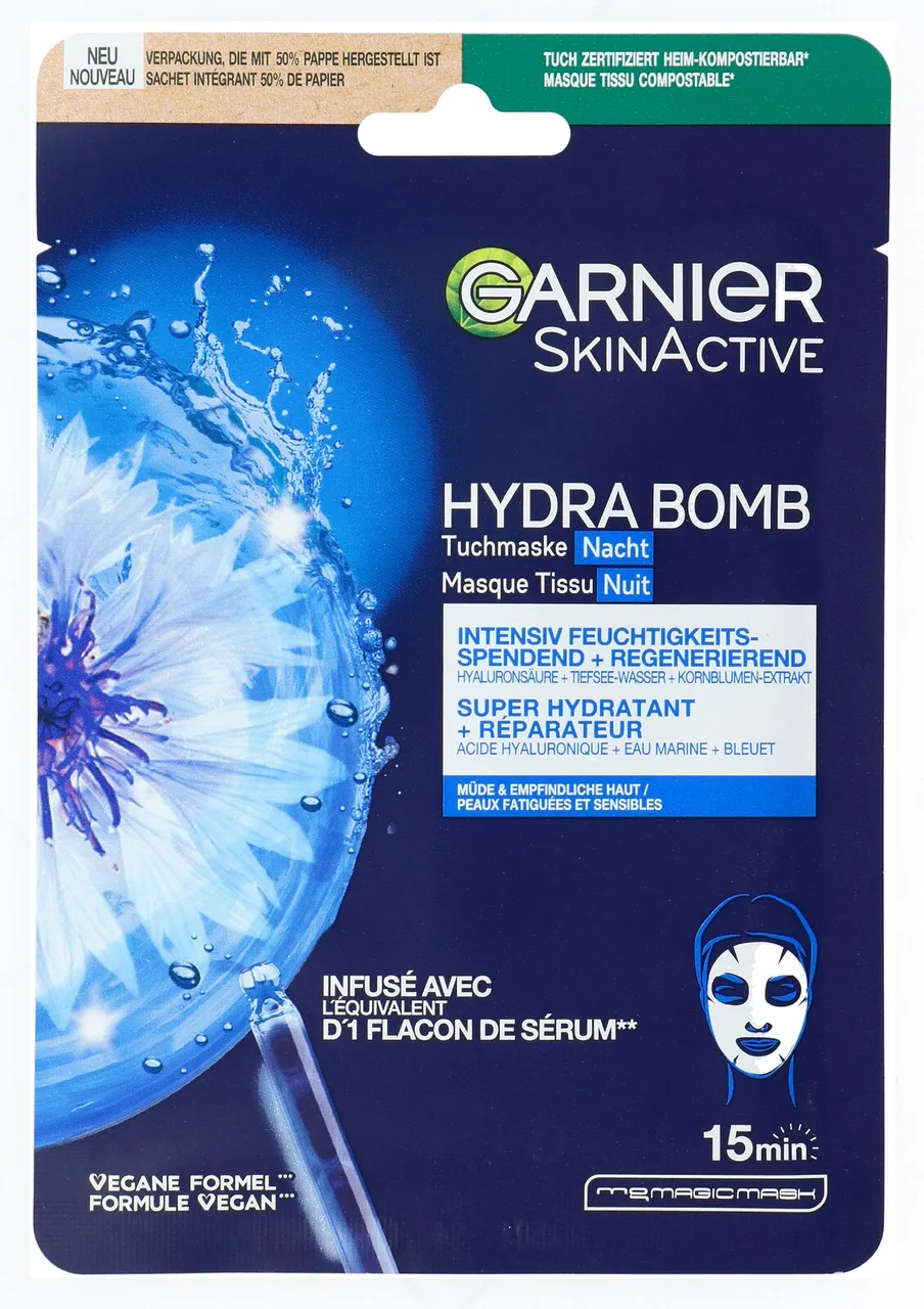 Garnier SkinActive Hydra Bomb Nacht Sheet Mask