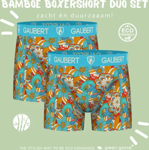 GAUBERT 2-stuks Premium Heren Bamboe Boxershort GBSET-78 maat L