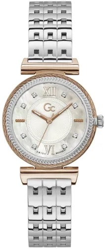 GC Dames Horloge Y88001L1MF Staal Bi-color Swiss Made Quartz