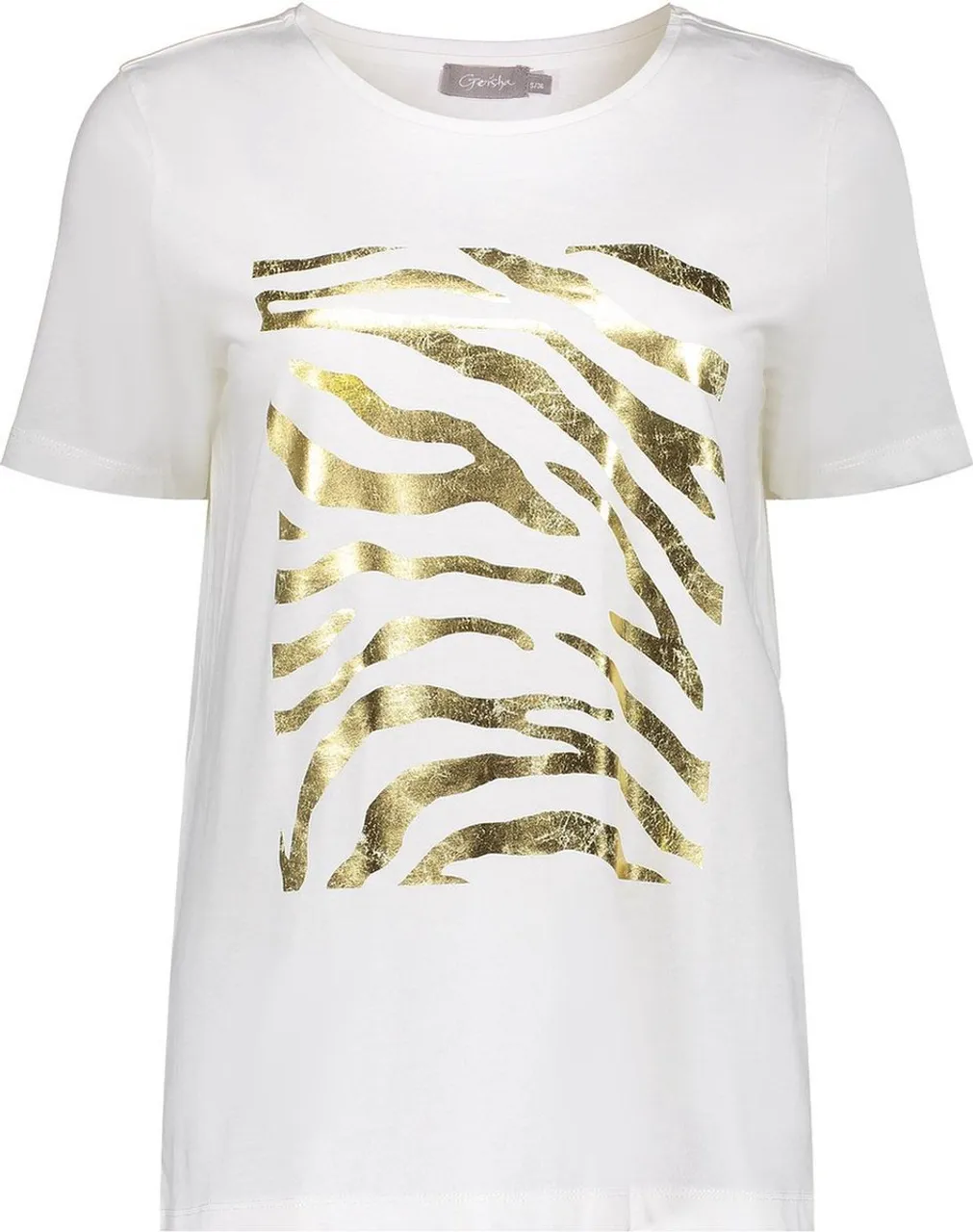 Geisha T-shirt T Shirt Met Print 42117 24 Off-white/gold Dames