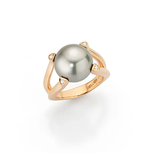 Gellner Pearls ring Tahitian-cultured pearl silver 5-24099-02