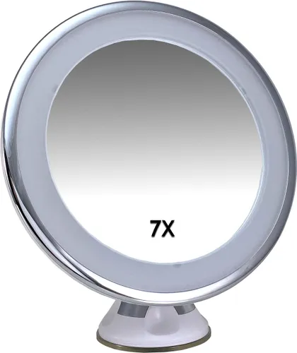 Gérard Brinard Zuignapspiegel verlichte make up spiegel LED 7x vergroting Ø17cm spiegels