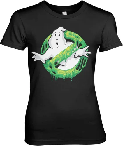 Ghostbusters Dames Tshirt -S- Slime Logo Zwart