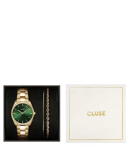 Gift Box Feroce Petite Steel Watch And Double Chain Bracelet