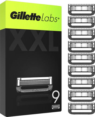Gillette Navulmesjes Voor GilletteLabs -  Exfoliating Bar En Heated Razor - 9 Scheermesjes