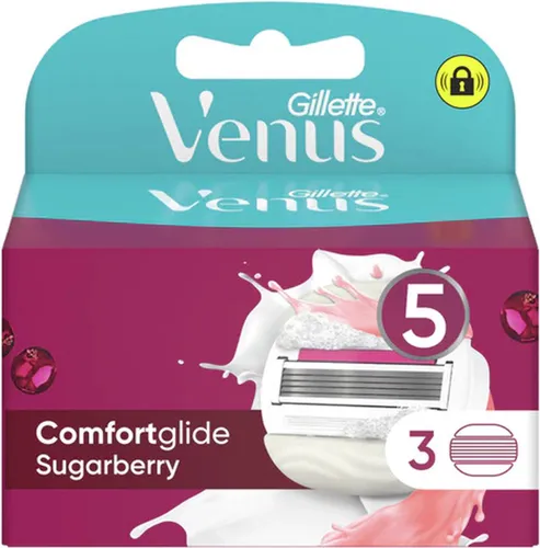 Gillette Venus Comfortglide Sugarberry Refill Blades x3