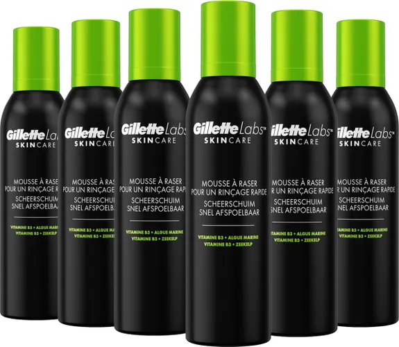 GilletteLabs Snel Afspoelbare Lichtgewicht Scheerschuim - Voor Mannen - Voordeelverpakking 6 x 240ml