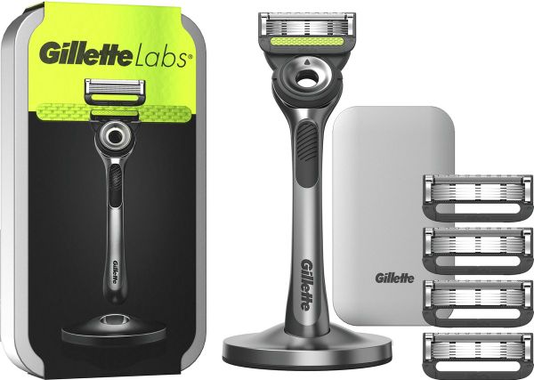 GilletteLabs With Exfoliating Bar Van Gillette - 1 Scheermes - 5 Scheermesjes - Magnetische Houder - Travelcase