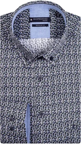 Giordano casual overhemd donkerblauw