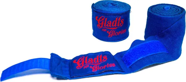 Gladts bandage-bandages - 2 paar- blauw - 460 cm - boksen - kickboksen - thaiboksen - mma