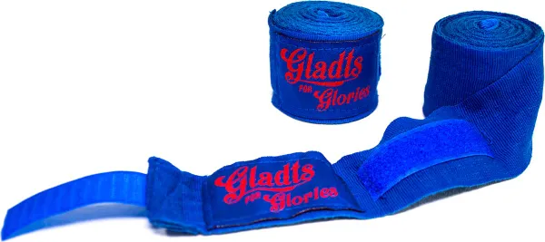 Gladts - Boksbandage - Blauw - 460 cm lang - Bandage - Bandages boxing - Boksen - Kickboksen - Mma - Muay thai - Thaiboksen - Bandage boksen - Kickbok...