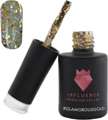 #GLAMOROUSGOLD - Influence Gellac - Gouden gellak - Gellak goud UV - Gellak glitter - UV Gellak - Gel nagellak - Gellac - Kado vrouw - Valentijns cade...