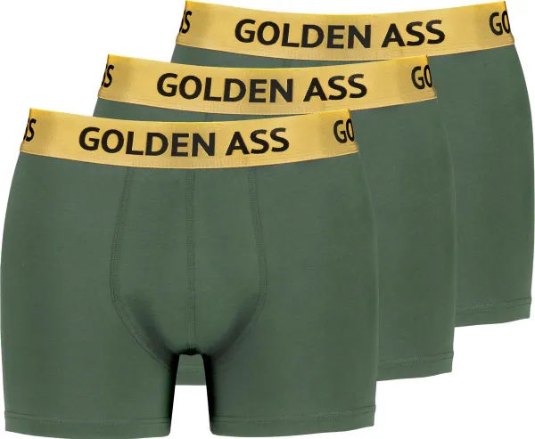 Golden Ass - 3-Pack heren boxershort groen