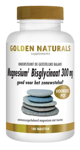 Golden Naturals Magnesium Bisglycinaat 300mg Tabletten