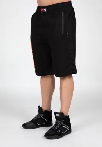 Gorilla Wear Augustine Old School Shorts - Zwart / Rood - L/XL