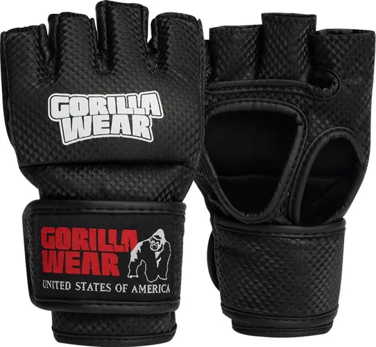 Gorilla Wear Berea MMA Handschoenen (Zonder Duim) - MMA Gloves - Zwart/Wit - L/XL