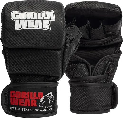 Gorilla Wear Ely MMA Bokshandschoenen - MMA Gloves - Zwart/Wit - S/M