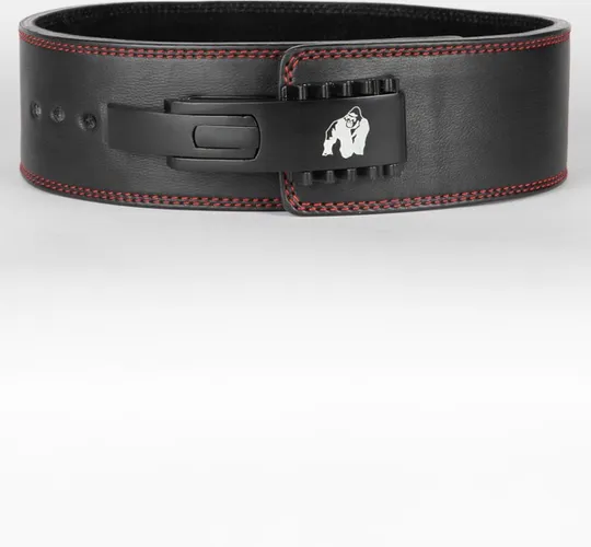 Gorilla Wear Halterriem - 4 Inch Premium Leather Lever Belt - Zwart - 2XL/3XL