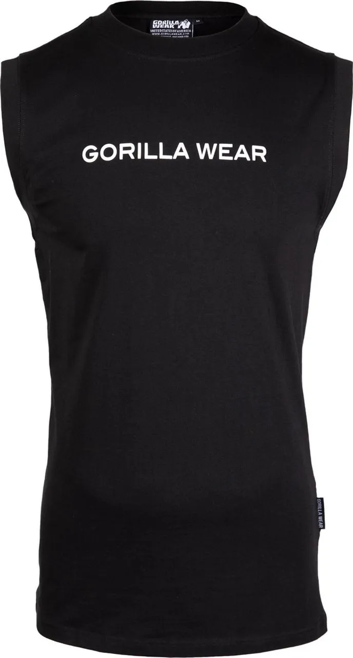 Gorilla Wear Sorrento Mouwloos T-shirt - Zwart - 3XL