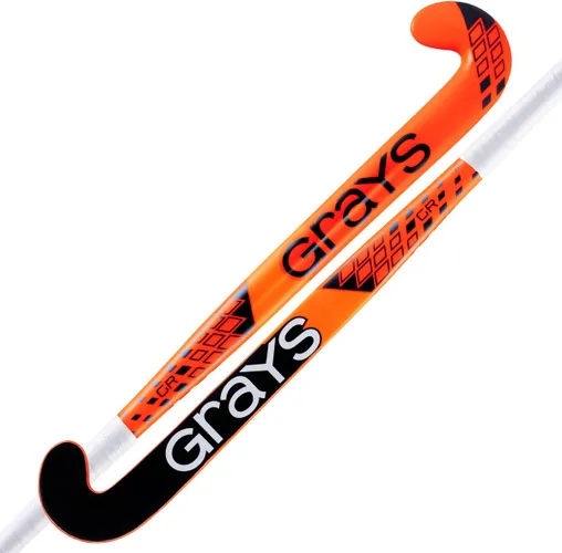 Grays composiet hockeystick GR8000 Midbow Sen Stk Fluo Rood / Zwart - maat 37.5L