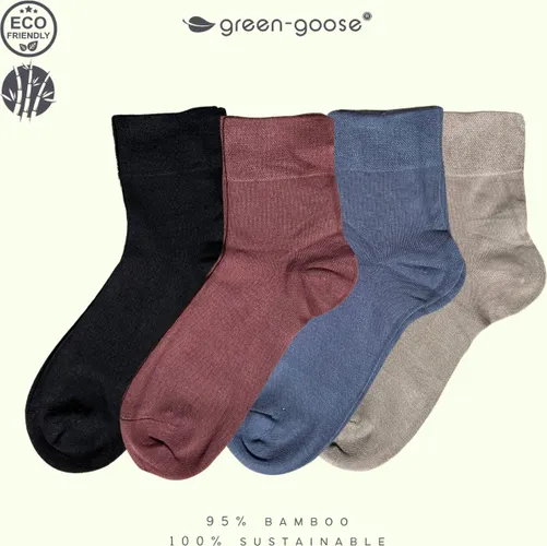 green-goose® Bamboe Sokken Dames | 4 Paar | Licht Geparfumeerd met Sandalwood |