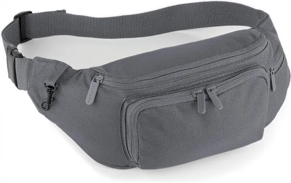 Grijs heuptasje/buideltasje voor volwassenen 37 x 15 cm - Grijse heuptassen/fanny pack voor op reis/onderweg