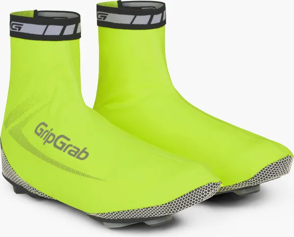 GripGrab - RaceAqua Hi-Vis Waterdichte Race Fiets Overschoenen Aero Wielren Regen Fietsoverschoenen - Geel Hi-Vis - Unisex