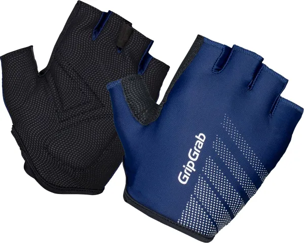GripGrab - Ride Padded Korte Vinger Zomer Fietshandschoenen met lichte Padding - Navy Blauw - Unisex - Maat S