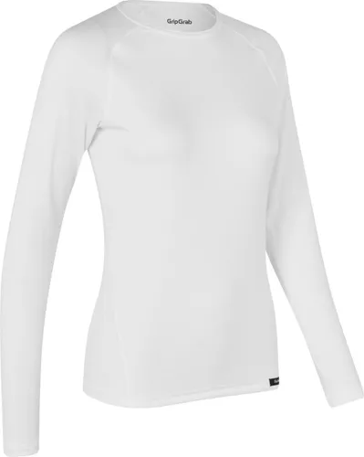 GripGrab - Ride Thermal Lange Mouw Winter Fiets Ondershirt voor Dames Polygiene Base Layer Thermoshirt - Wit - Vrouwen