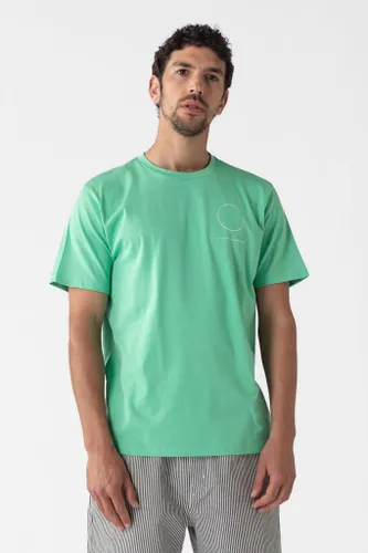 Groene Katoenen T-shirt Met Print