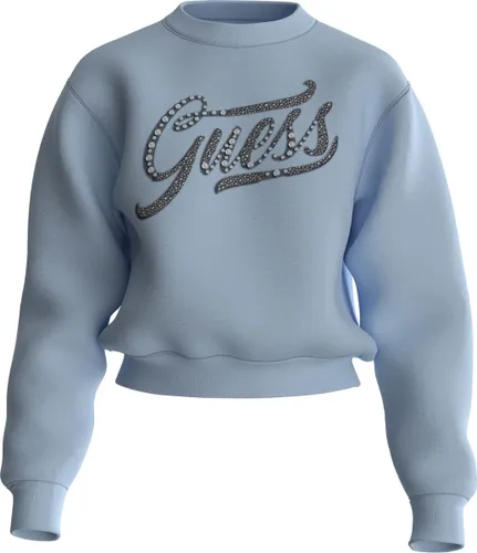 Guess CN Stones Logo Sweater Dames Trui - Blauw