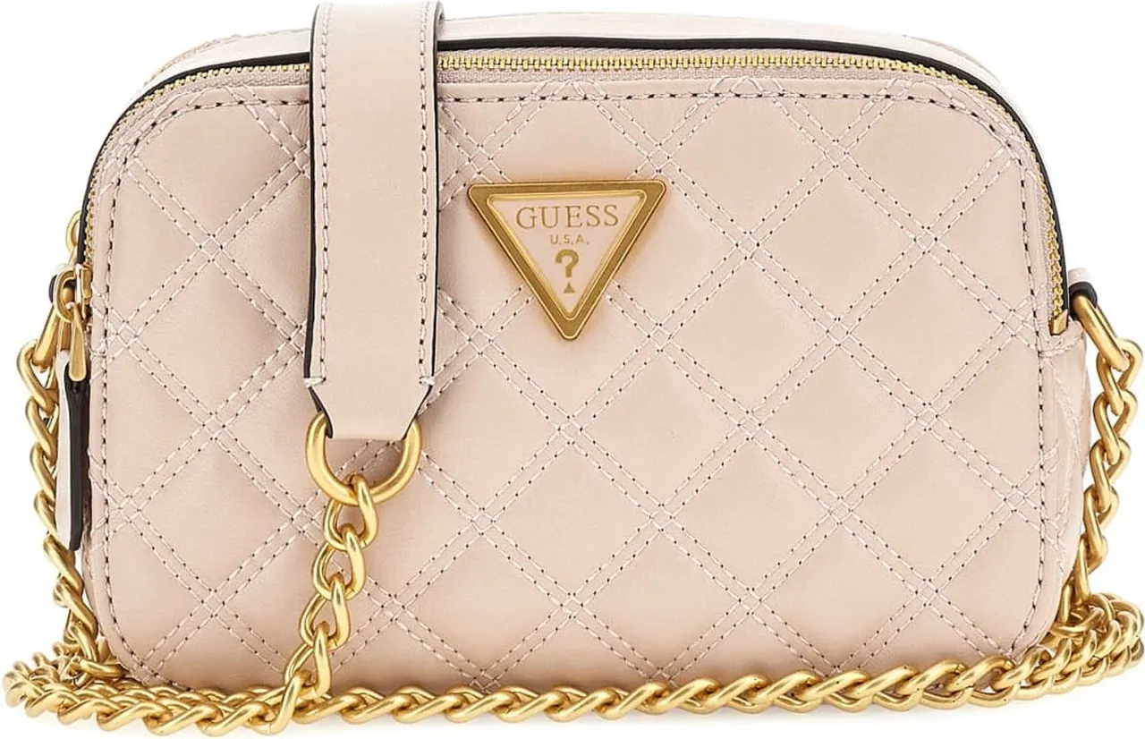 Guess Giully Quilted Camera Bag Dames Crossbodytas - Light Beige - One Size