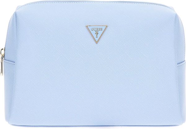 Guess Large Top Zip Dames Beautycase - Wisteria Blue