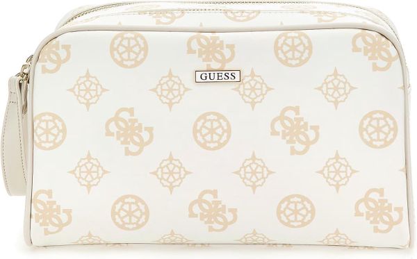 Guess Trousse Dames Beautycase All Over Logo Print - White Logo