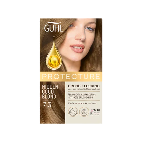 Guhl Protecture Crème-Kleuring 7.3 Middengoudblond
