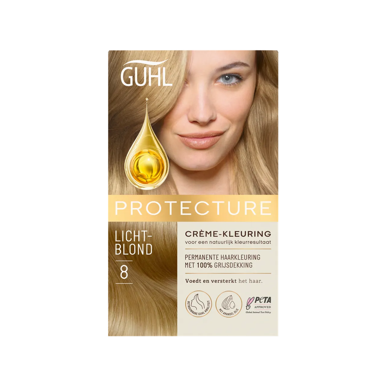 Guhl Protecture Crème-Kleuring 8 Lichtblond