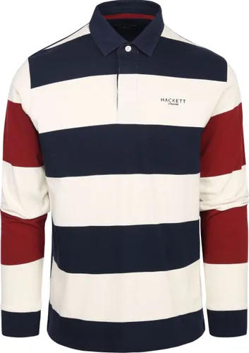 Hackett - Polo Rugbyshirt Donderblauw - Slim-fit - Heren Poloshirt