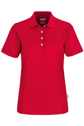HAKRO 206 Regular Fit Dames Poloshirt rood, Effen