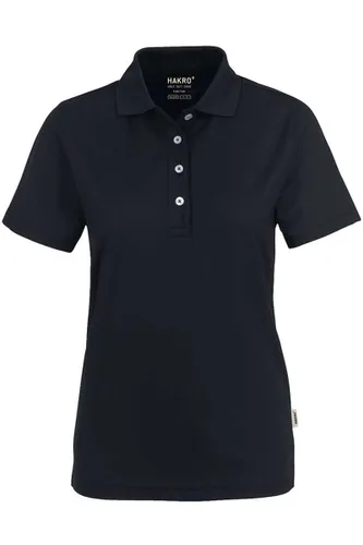 HAKRO 206 Regular Fit Dames Poloshirt zwart, Effen