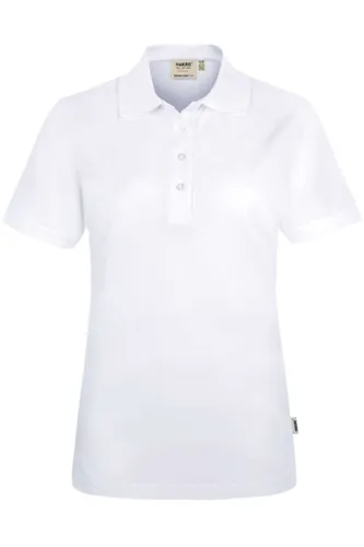 HAKRO MIKRALINAR® Regular Fit Dames Poloshirt wit, Effen